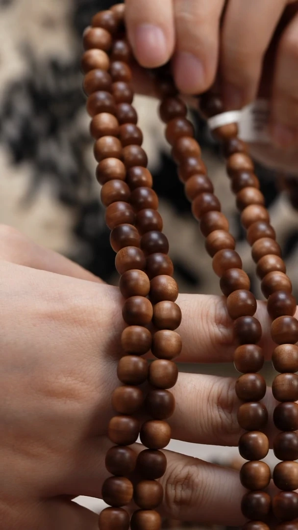 檀香木手串/手链邓*宇老山檀香8*9老型多圈108颗供奉料沉水