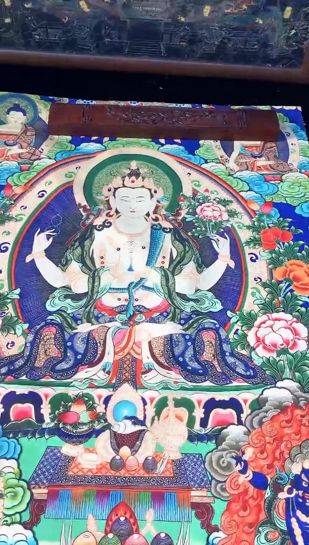 卷轴画16044四臂观音