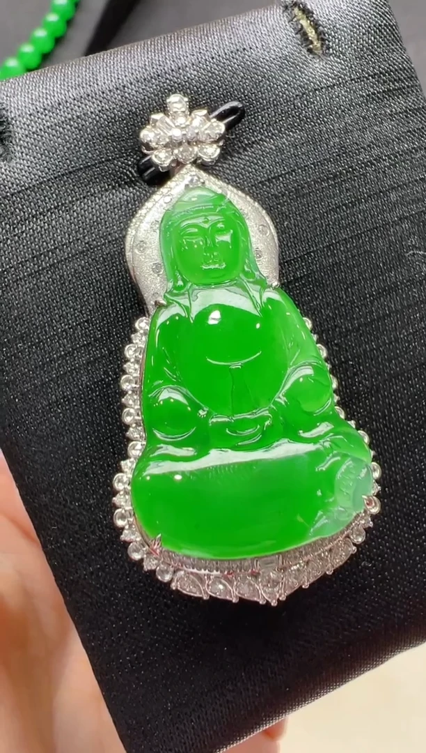 【闪购商品】翡翠吊坠(不含链)18K金镶嵌多样性发货拍一发一