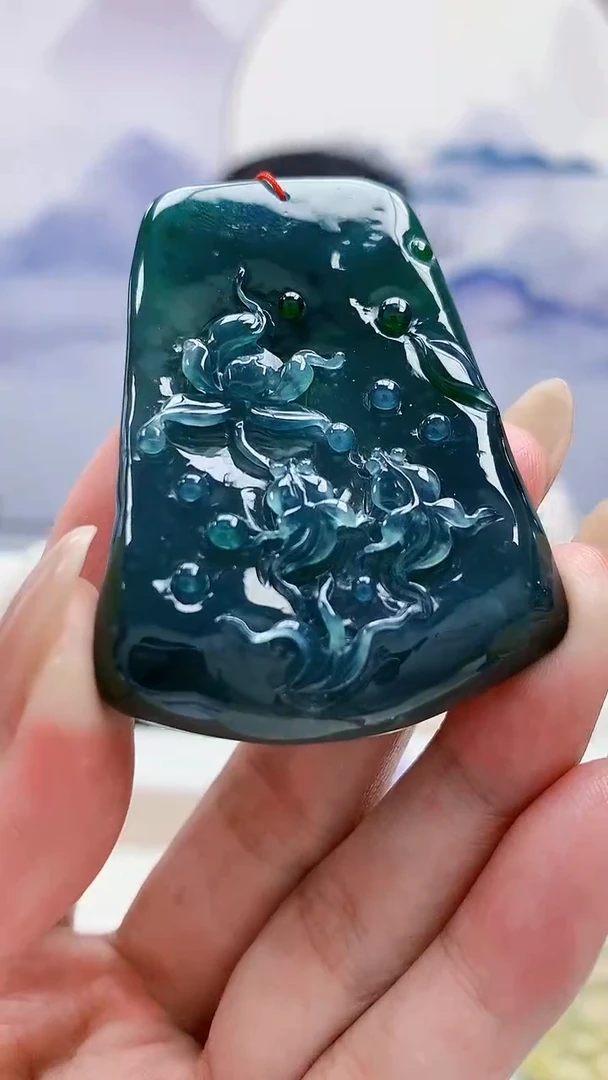 未镶嵌定制翡翠4852MM-毛货挂件8