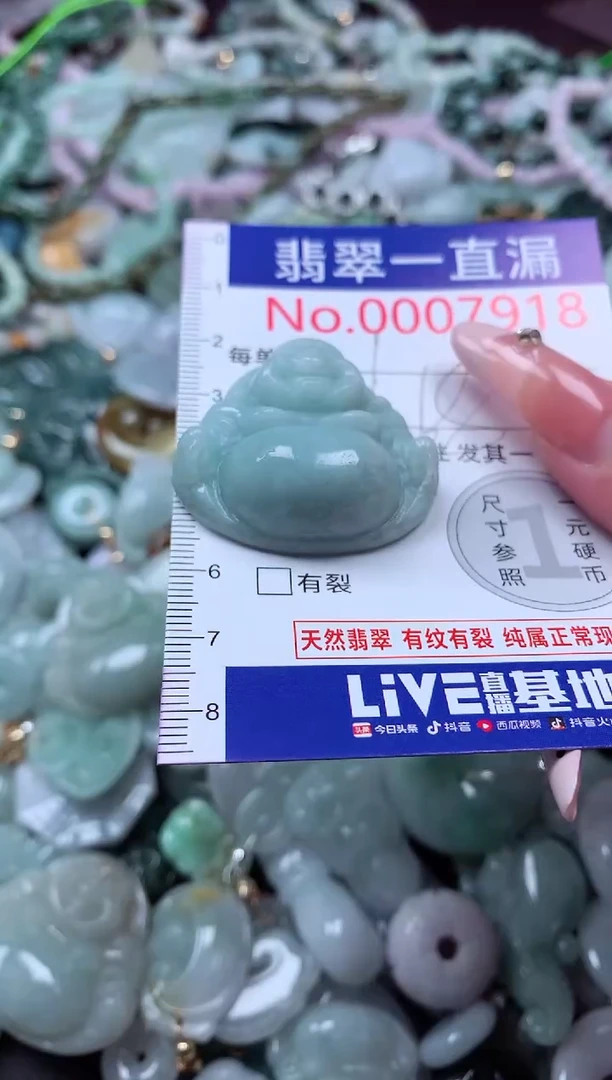 翡翠未镶嵌吊坠(不含链)7918