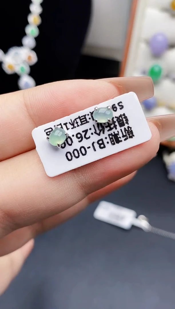 银S925镶嵌戒指翡翠0025