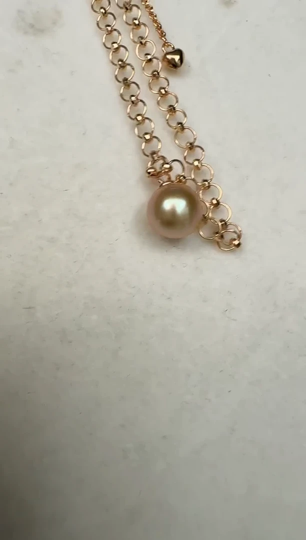 银S925镶嵌手链海水珍珠手链