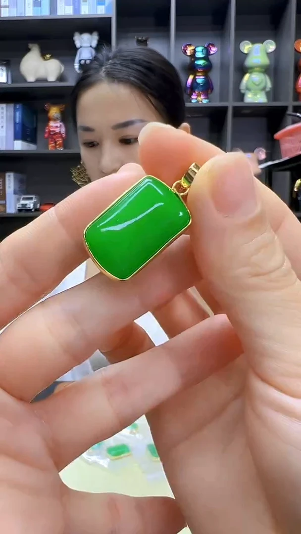 颈饰14K金镶嵌翡翠丹丹diy劲饰