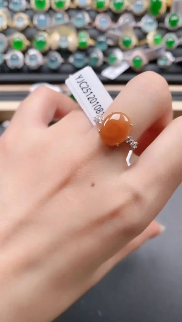 银S925镶嵌戒指翡翠11