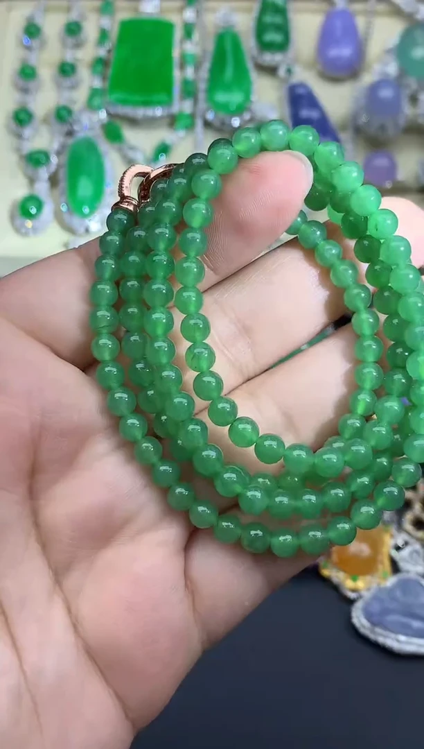 翡翠未镶嵌颈饰565-春日珠宝
