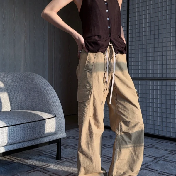 UNMUTE2025春夏抽绳工装休闲长裤女1690dopdop买手店