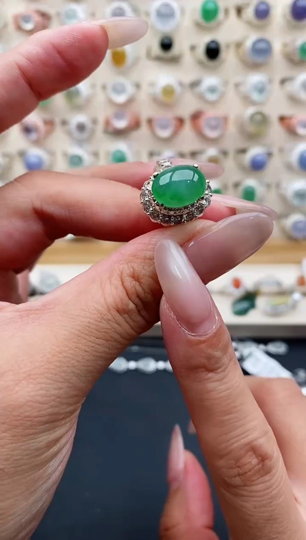 未镶嵌戒指翡翠天然缅甸翡翠A货222-7-3