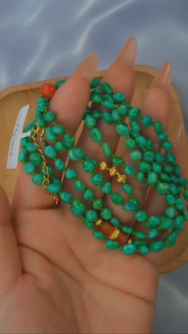 【闪购商品】绿松石项链银S925镶嵌发货一件