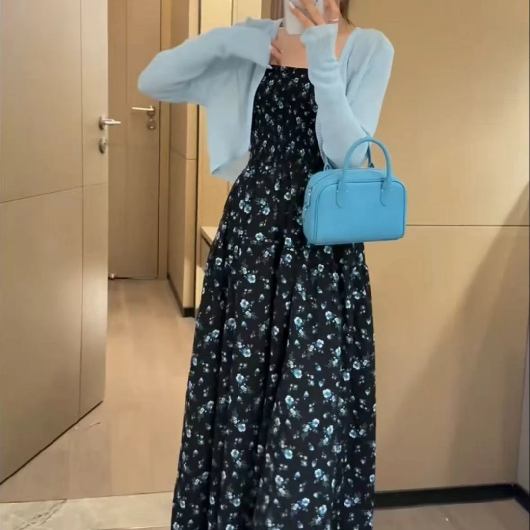 6620 新款时尚蓝俩件套套裙