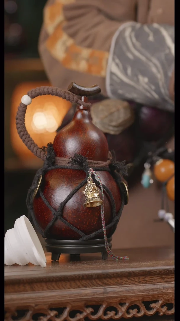 【闪购商品】142号精品天然大漆工艺防渗内胆酒葫芦~