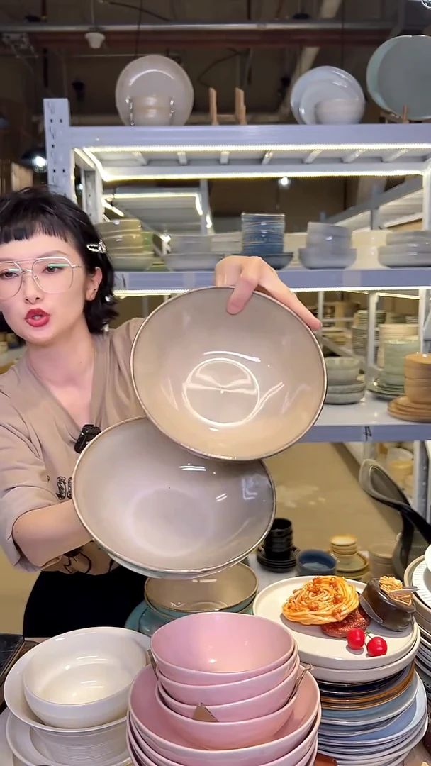 瓷123外贸尾货高温釉下彩陶瓷餐具默认微瑕