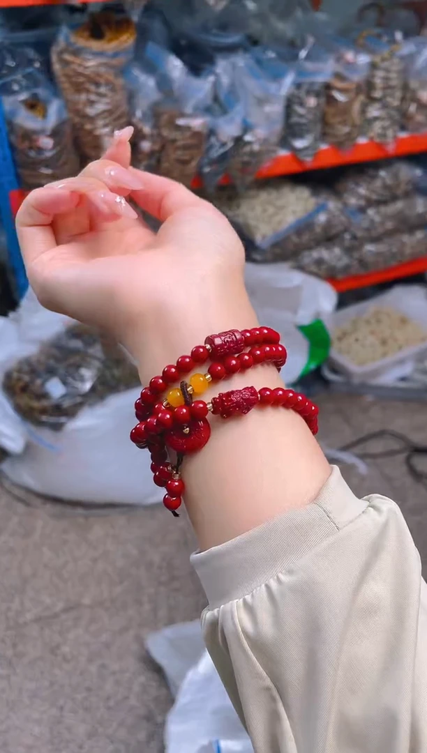 粉压象牙果吊坠沙沙三圈一条