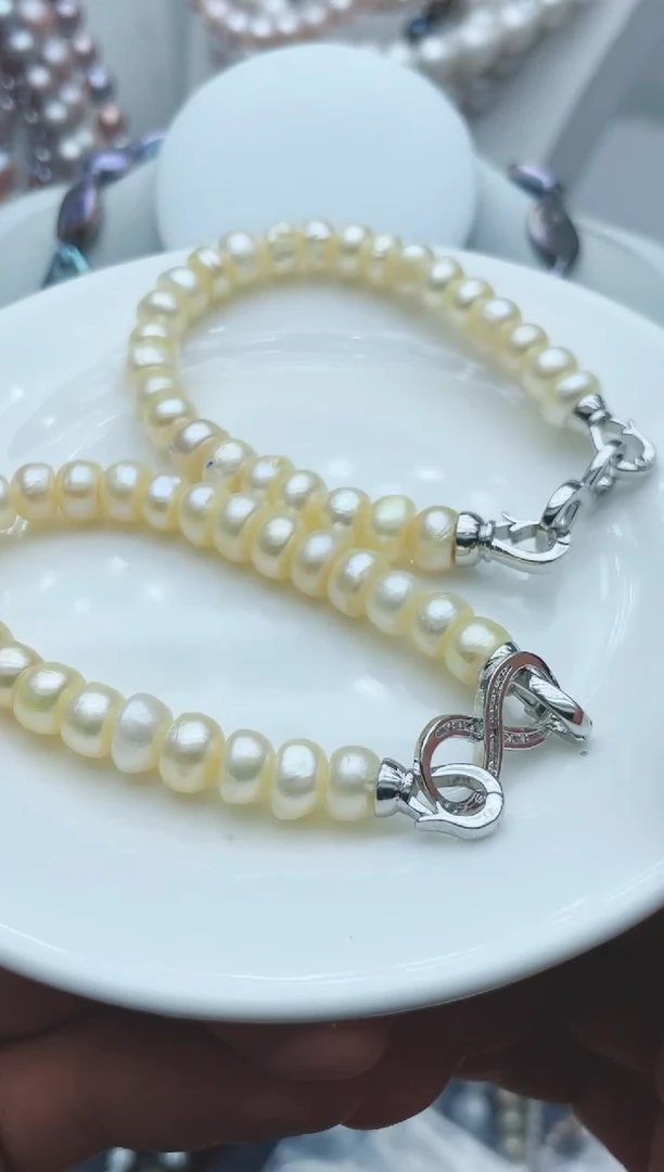 【闪购商品】淡水珍珠颈饰钛钢1