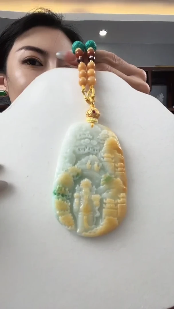 颈饰未镶嵌翡翠财神