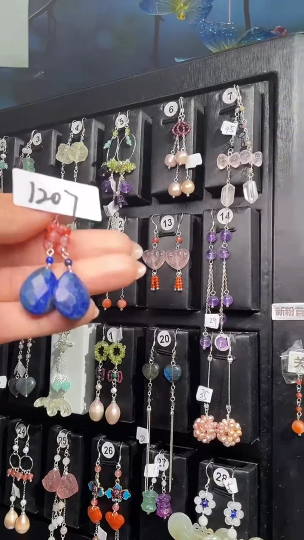 银S925镶嵌耳饰紫晶喜欢拍