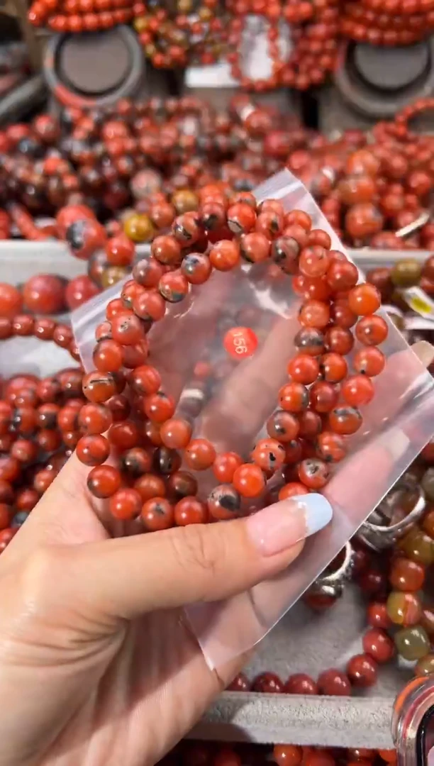 未镶嵌戒指南红玛瑙杍*8+