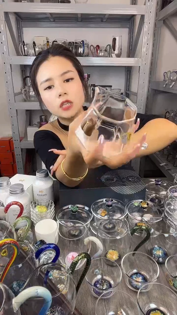 手工艺品玻璃禾器 一鸣茶海