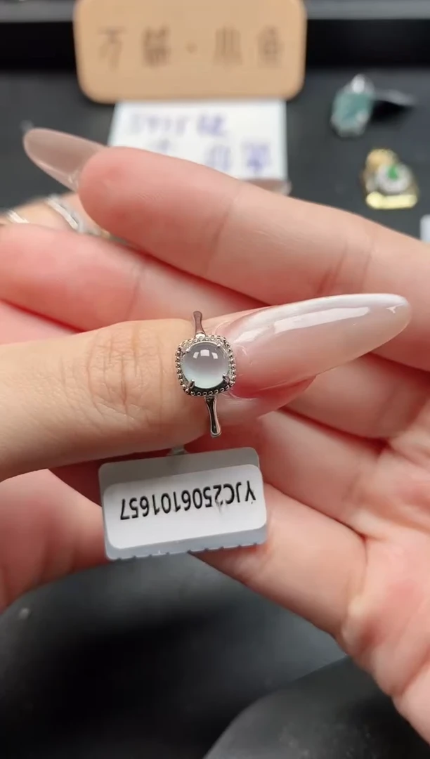 银S925镶嵌戒指翡翠51151
