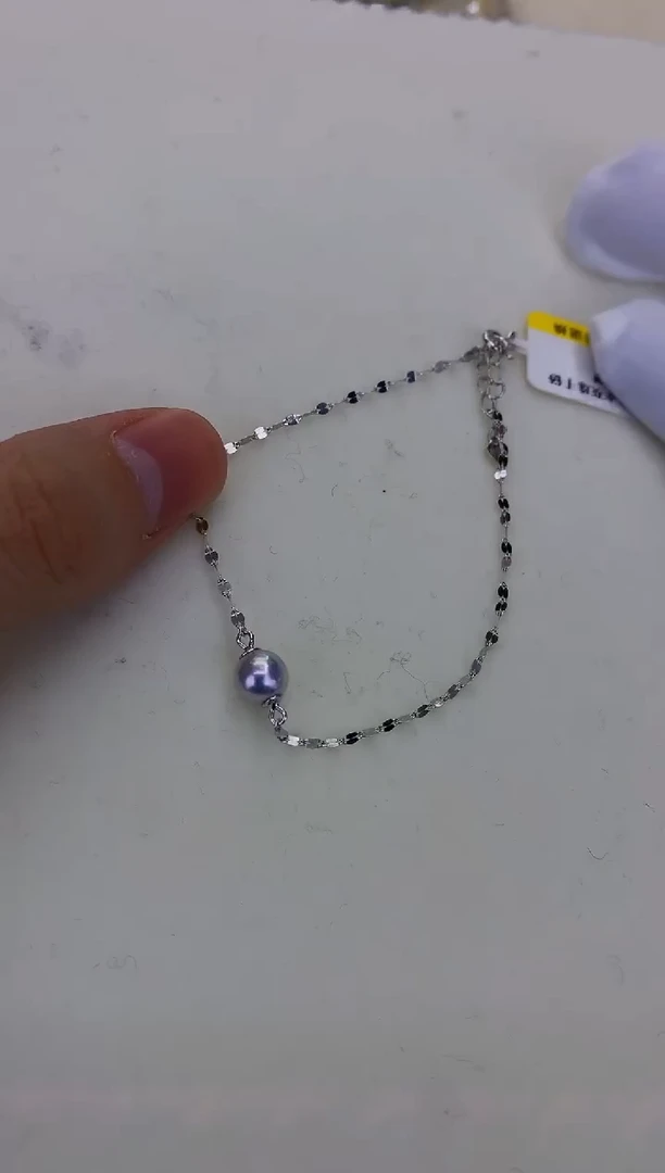 银S925镶嵌DA海水珍珠 GD210 手链 6