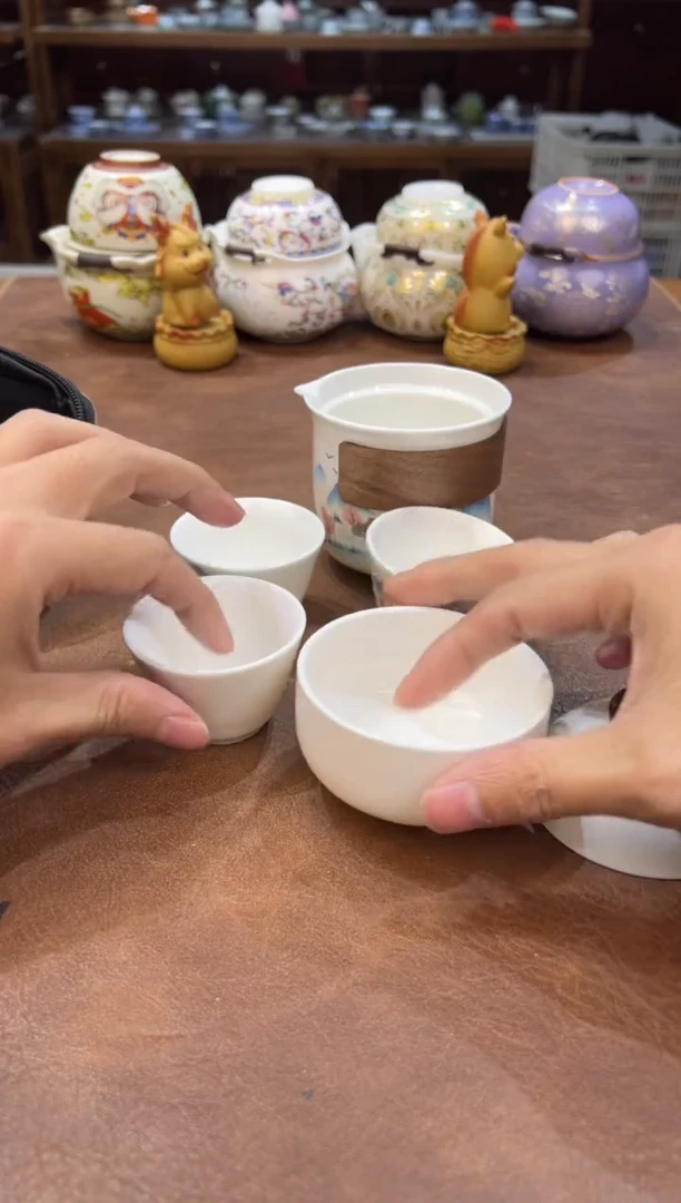 真的很便宜会开片的旅行茶具