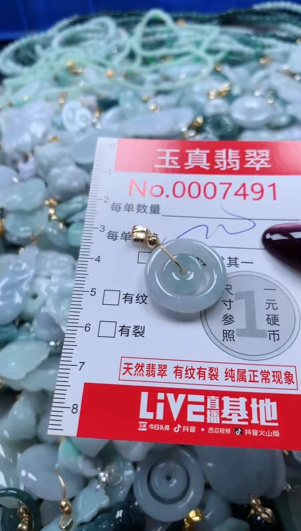 吊坠(不含链)未镶嵌翡翠7491