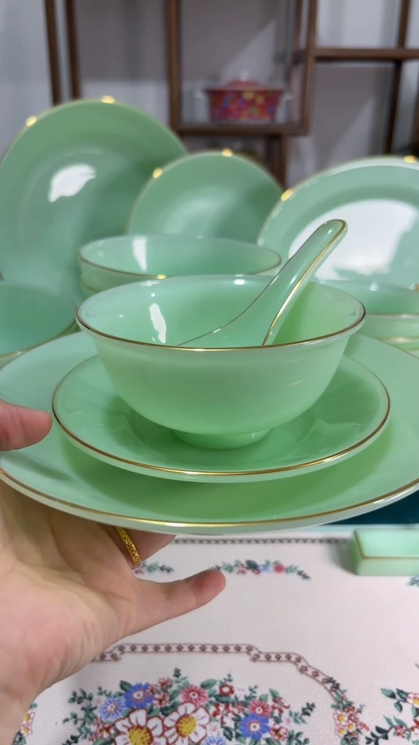 瓷 4.5英寸饭碗16个+8英寸深盘16个