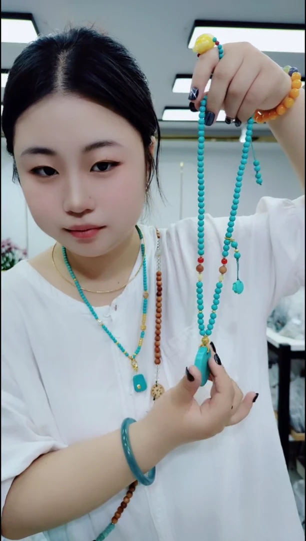 玛瑙/玉髓颈饰合金0411一套吊坠链