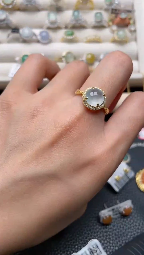 【闪购商品】翡翠戒指银S925镶嵌1111111111  36