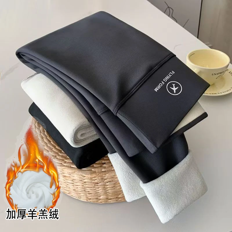 加绒加厚鲨鱼裤女外穿2025秋冬新款显瘦塑形裤高腰收腹瑜伽打底裤