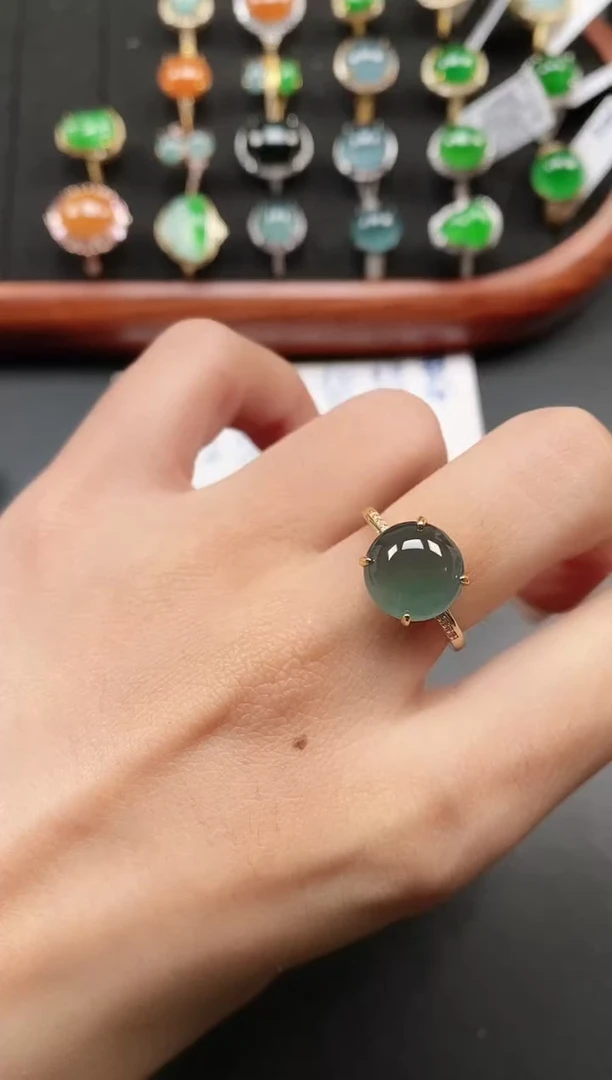 银S925镶嵌戒指翡翠1111