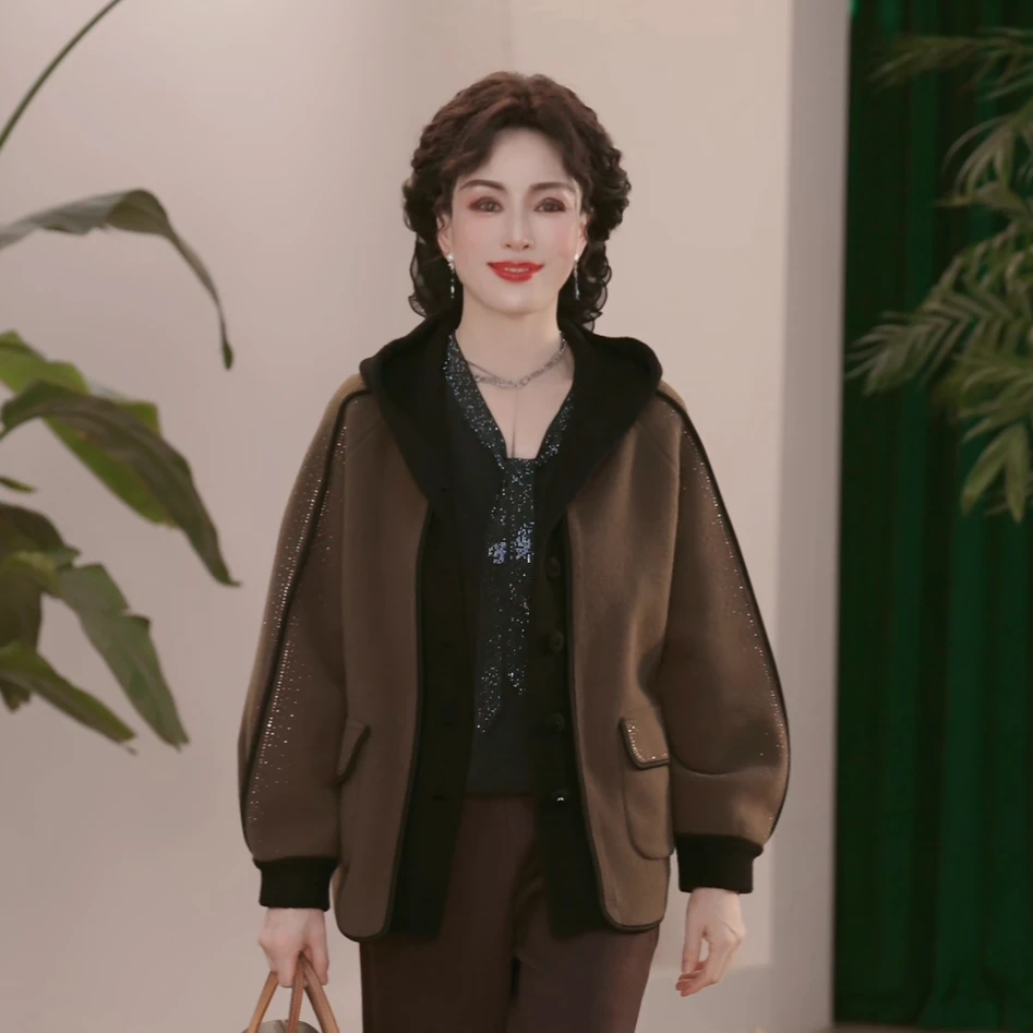 妈妈装秋装2025新款洋气上衣服气质中年女装休闲时尚百搭短外套