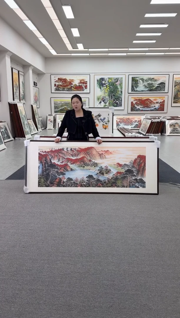 国画手绘  219*88   鸿运当头