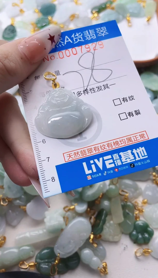 颈饰未镶嵌翡翠净货挂件-7929