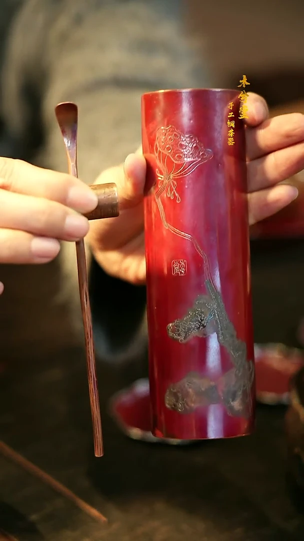 纯手工锻打 融银茶则三件套