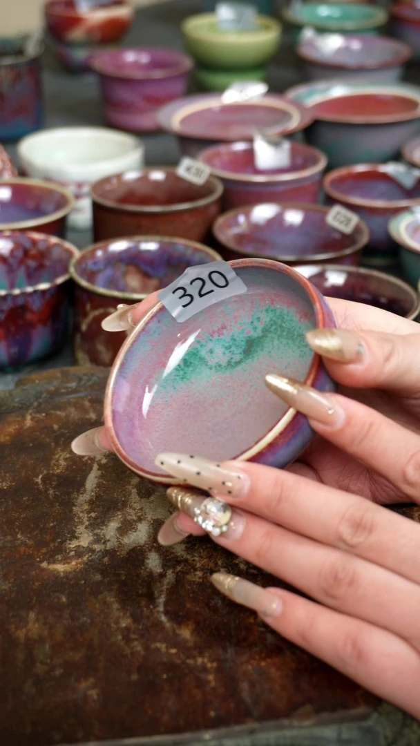 【闪购商品】摆件钧瓷手工茶器窑变