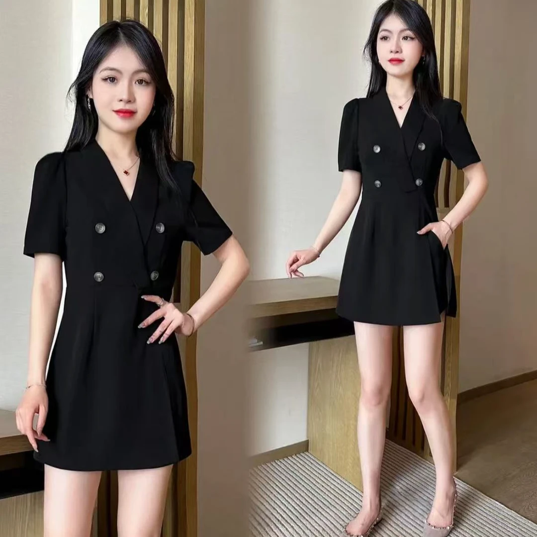 2025夏季新款垂坠感西装裙短裤两件套小个子套装显瘦气质洋气收腰