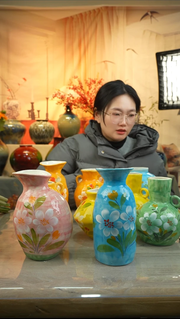 套组高口高温陶瓷花瓶
