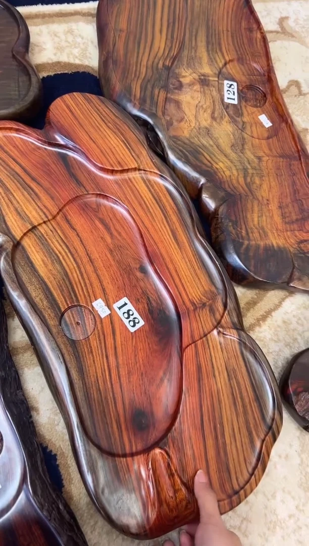 【闪购商品】交趾黄檀（大红酸枝）茶盘188