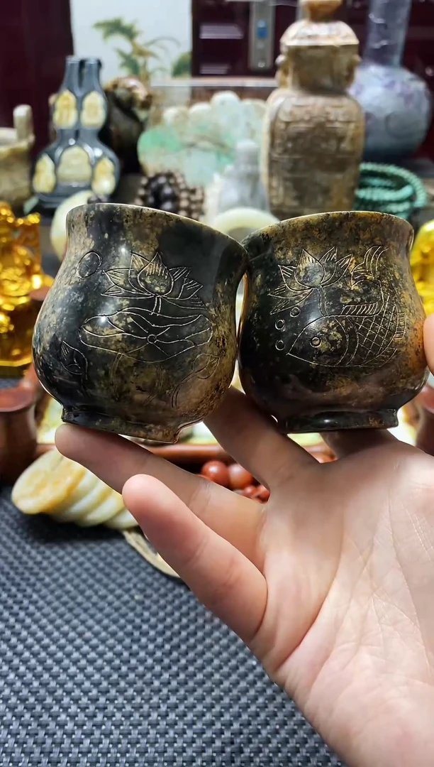 未镶嵌和田玉挂件1对