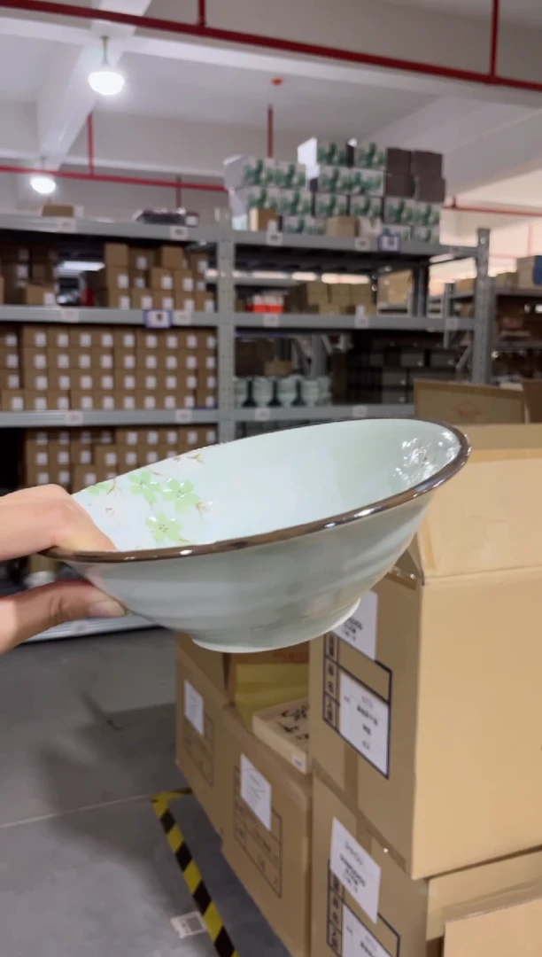 【闪购商品】瓷片新品秋樱拉面碗