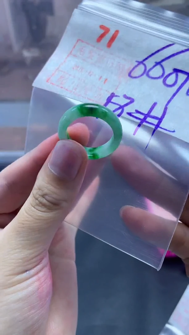 未镶嵌定制翡翠戒圈18#670毛货需精细抛光