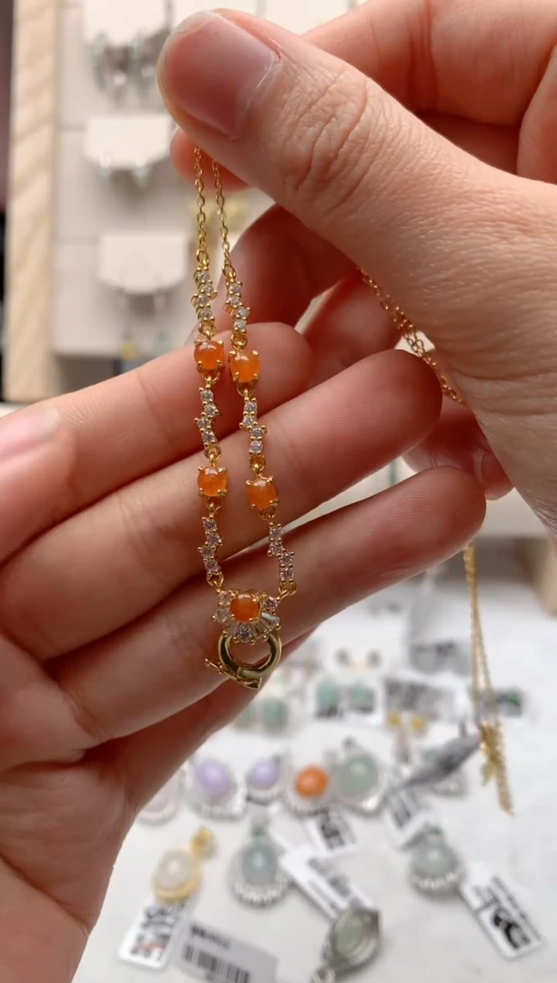 【闪购商品】翡翠银S925镶嵌项链1号