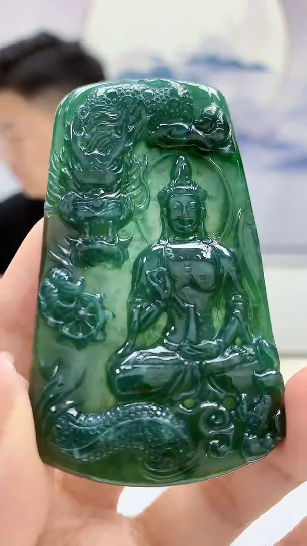 定制翡翠未镶嵌4917xx-毛货挂件97