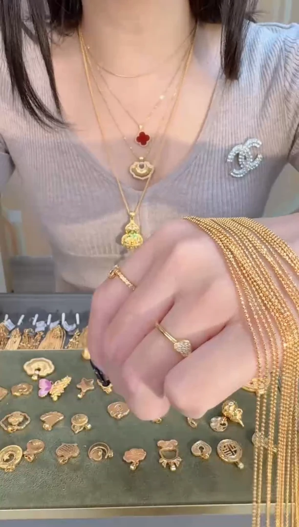 45cm固定不可调节切面珠珠链1.78g（多样性发货）