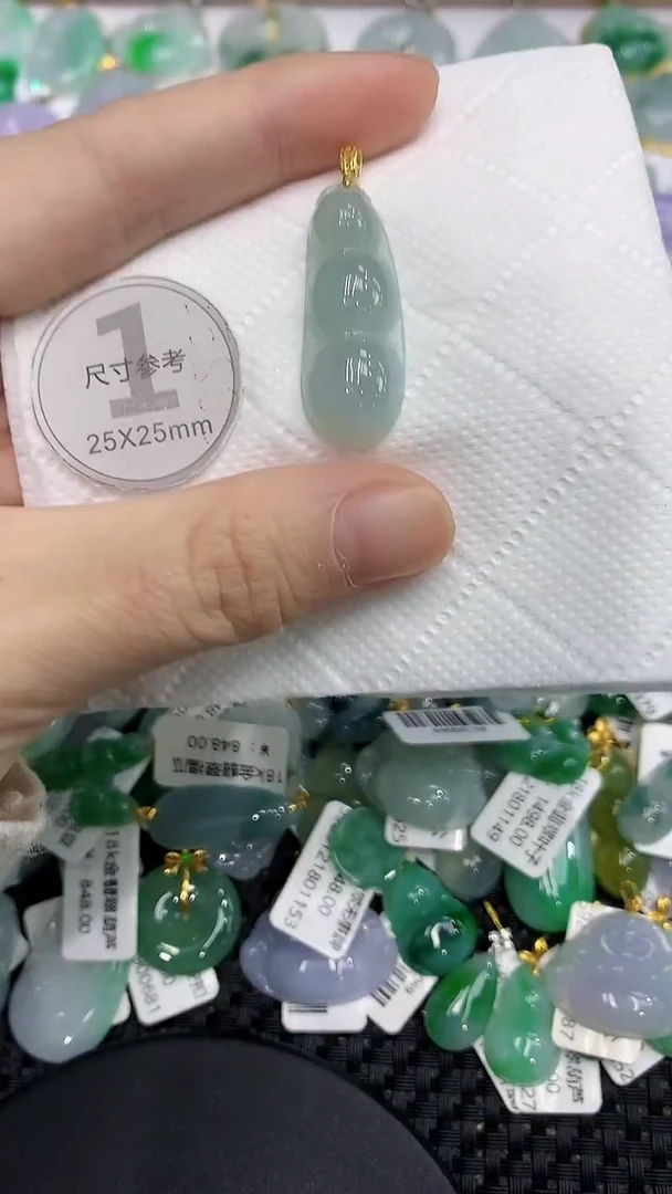 颈饰银S925镶嵌翡翠a货百元以下同包裹多件发出的只收取一单运费