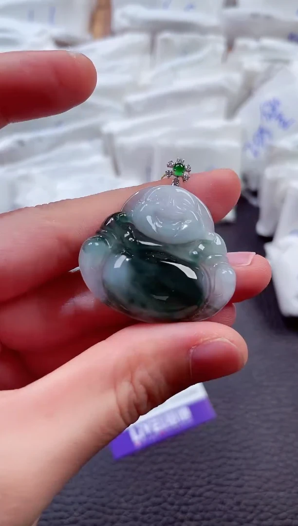 翡翠18K金镶嵌颈饰00004900