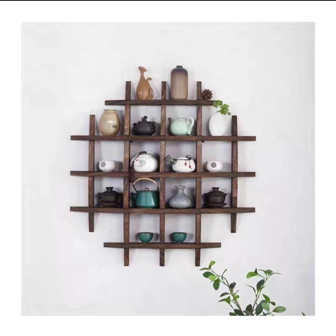 中式挂墙仿古多宝阁壁挂式博古架8039