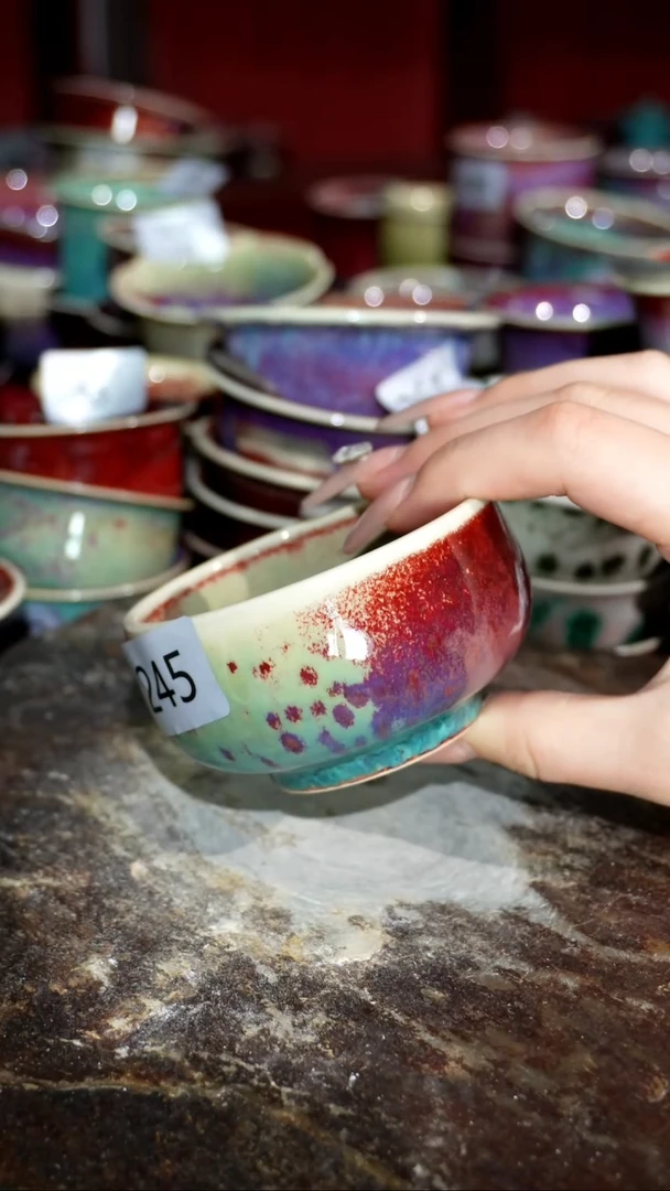 摆件精品窑变钧瓷茶器