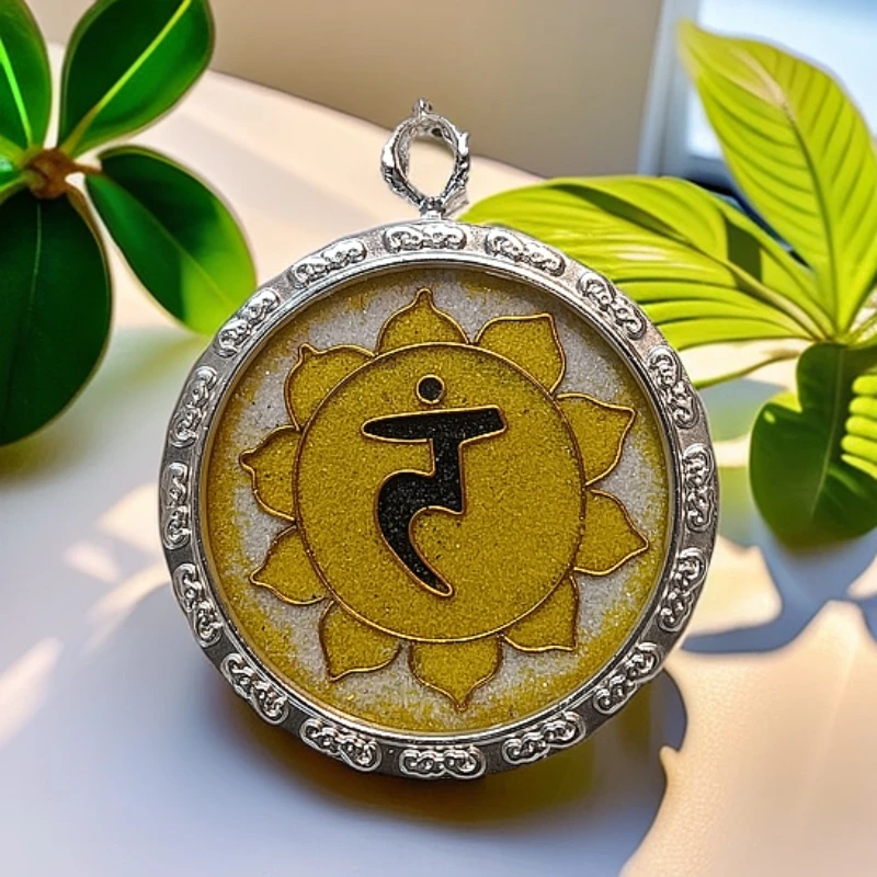 七脉轮 太阳轮 掐丝珐琅唐卡